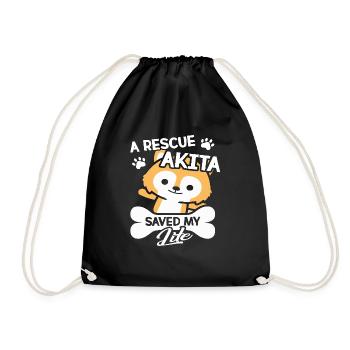 A Rescue Akita Saved My Life - Drawstring Bag - black - Front