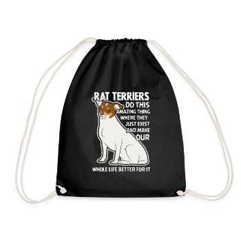 Rat Terriers Do This Amazing Thing - Drawstring Bag - black - Front