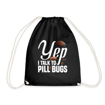 Rollie Pollie Mom Insect Mom Entomologist Pill Bug - Drawstring Bag - black - Front