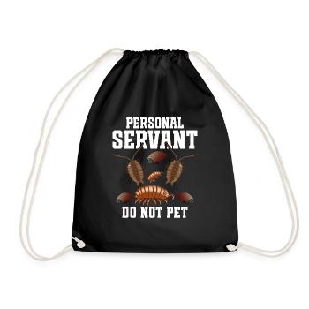 Rollie Pollie Enthusiast Isopod Pill bug - Drawstring Bag - black - Front
