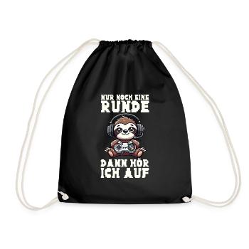 Just one more round then I'll stop sloth - Drawstring Bag - black - Front