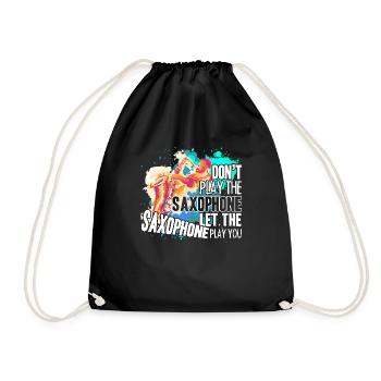 Saxophone Let Saxophone Play You - Drawstring Bag - black - Front