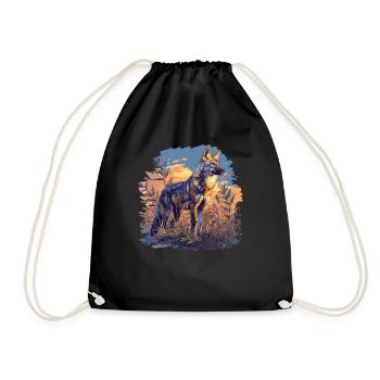Jackals Jackal - Drawstring Bag - black - Front