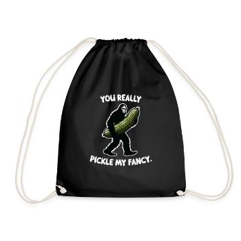 Du pickt mir wirklich etwas ein. Dill-Bigfoot-Sasquatch - Turnbeutel - Schwarz - Vorne