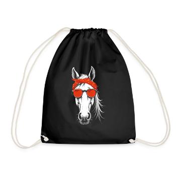 Equestrian Horse Owner Haflinger Owner Horses - Drawstring Bag - black - Front