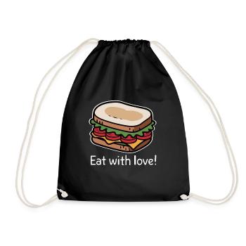 MANGER AVEC AMOUR - Sac de sport léger - noir - Devant