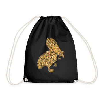 Pelican Geometric - Drawstring Bag - black - Front
