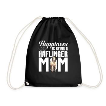 Haflinger Mom Outfit for Women Horse Riding - Drawstring Bag - black - Front