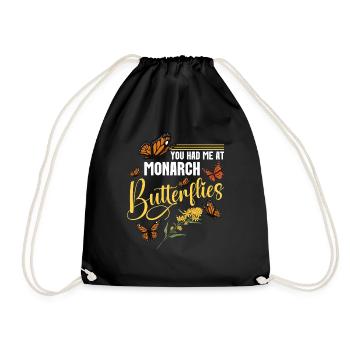 Insect Lover Entomologist Butterflies Monarch - Drawstring Bag - black - Front