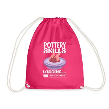 Lustiges Töpfer Töpfern Geschenk Geschenkidee - Turnbeutel - Fuchsia - Vorne