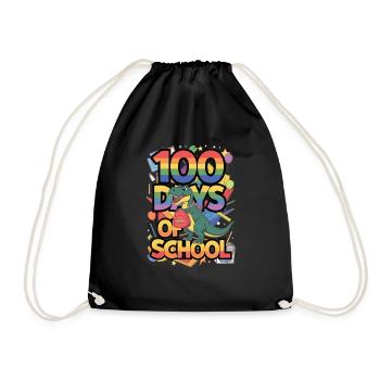 100th Day Of School 100 Day Of School Kids - Drawstring Bag - black - Front