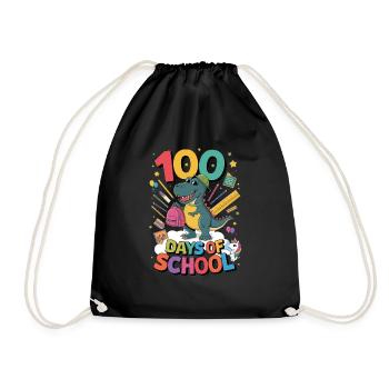 100th Day Of School 100 Day Of School Kids - Drawstring Bag - black - Front