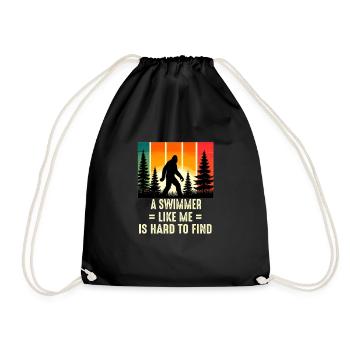 Nageur est difficile à trouver, drôle de Bigfoot Sasquatch - Sac de sport léger - noir - Devant