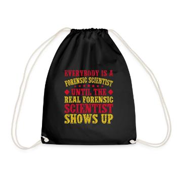 Forensic Science Major The Real Shows Up Forensics - Drawstring Bag - black - Front