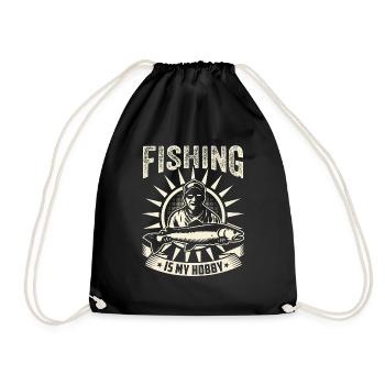 Fishing Is My Hobby - Drawstring Bag - black - Front