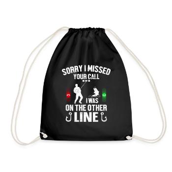 Sorry Can't Talk I Was On The Other Line - Turnbeutel - Schwarz - Vorne