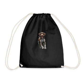 Allemand à poil dur I chien de chasse chien d’arrêt motif pour - Sac de sport léger - noir - Devant