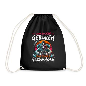 Né pour jouer Forcé d’aller à l’école Grim Reaper - Sac de sport léger - noir - Devant