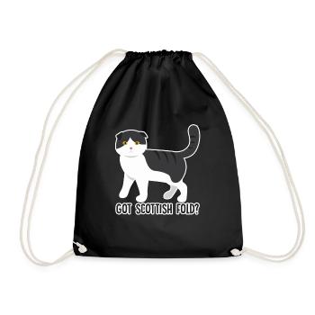 Got Scottish Fold Cat - Drawstring Bag - black - Front
