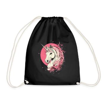 Unicorn Rider Pony Farm Horses Riding Unicorns - Drawstring Bag - black - Front