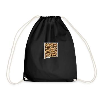 New Jersey Leopard print USA American State - Drawstring Bag - black - Front