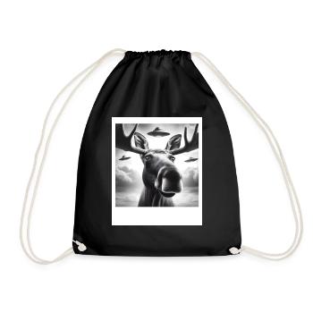 orignal drôle selfie graphique avec des ovnis extraterrestres étranges - Sac de sport léger - noir - Devant