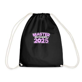 Master 2025 Masterabschluss Sponsion Graduation - Turnbeutel - Schwarz - Vorne