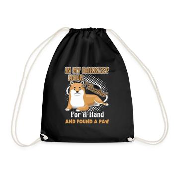 Shiba inu Dog - Drawstring Bag - black - Front
