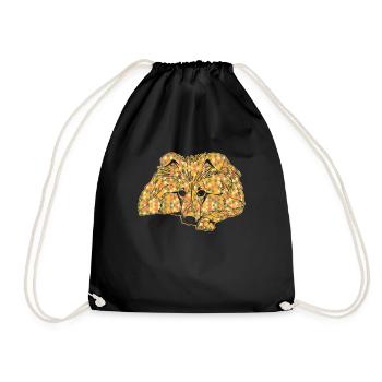 Shetland Sheepdog Geometric - Drawstring Bag - black - Front