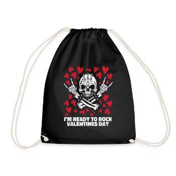 xoxo love you amore Blumen Frauen Valentinstag 14 - Turnbeutel - Schwarz - Vorne
