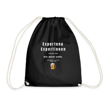 Party Festival & Alcohol Fun Beer Makes You Beautiful - Drawstring Bag - black - Front