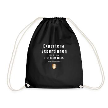 Party Festival & Alcohol Fun Beer Makes You Beautiful - Drawstring Bag - black - Front