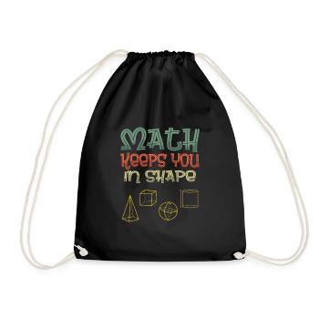 Math Keeps You Fit Pi Day Fun - Drawstring Bag - black - Front