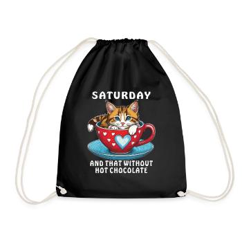 SAMEDI ET CELA SANS CHOCOLAT CHAUD - Sac de sport léger - noir - Devant