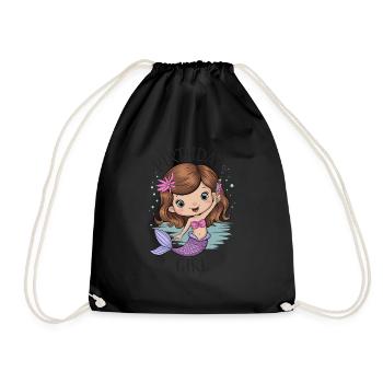Birthday Girl Mermaid - Drawstring Bag - black - Front