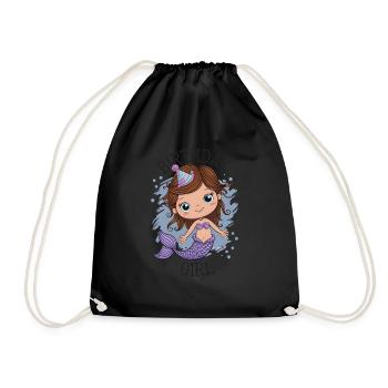 Birthday Girl Mermaid - Drawstring Bag - black - Front