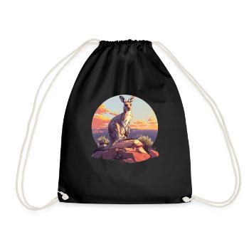 Kangaroos Kangaroo - Drawstring Bag - black - Front