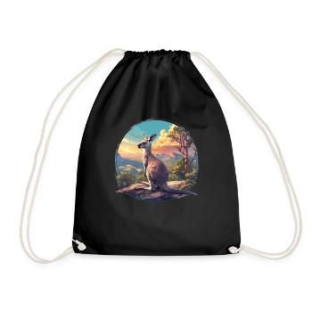 Kangaroos Kangaroo - Drawstring Bag - black - Front
