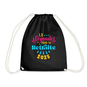 La Légende Prend Sa Retraite 2025 Cadeau Retraité - Sac de sport léger - noir - Devant