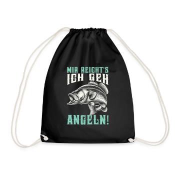 Pêcheur Canne à pêche Drôle Pêcheur Hobby Pêcheur - Sac de sport léger - noir - Devant