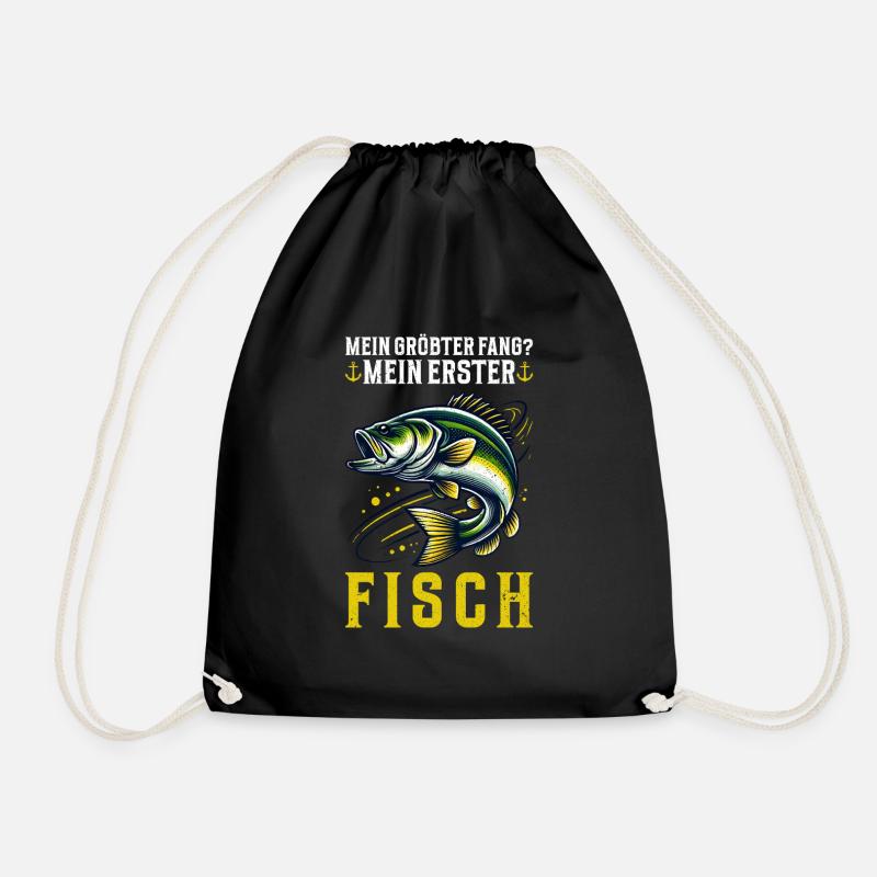 Pêcheur Canne à pêche Drôle Pêcheur Hobby Pêcheur - Sac de sport léger - noir