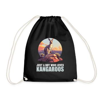 Kangaroos Kangaroo - Drawstring Bag - black - Front