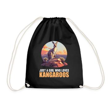 Kangaroos Kangaroo - Drawstring Bag - black - Front