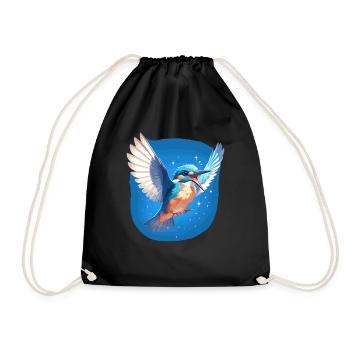 Eisvögel Eisvogel - Turnbeutel - Schwarz - Vorne
