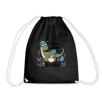 Je vais être un grand frère dinosaure dinosaure - Sac de sport léger - noir - Devant
