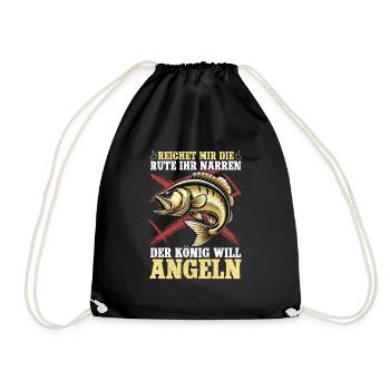 Pêcheur Canne à pêche Drôle Pêcheur Hobby Pêcheur - Sac de sport léger - noir - Devant