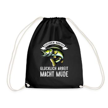 Pêcheur Canne à pêche Drôle Pêcheur Hobby Pêcheur - Sac de sport léger - noir - Devant