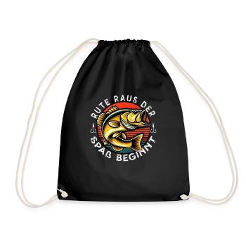 Pêcheur Canne à pêche Drôle Pêcheur Hobby Pêcheur - Sac de sport léger - noir - Devant