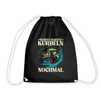 Pêcheur Canne à pêche Drôle Pêcheur Hobby Pêcheur - Sac de sport léger - noir - Devant