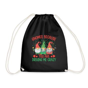 Déguisement de nain de jardin parce que tu me rends fou - Sac de sport léger - noir - Devant
